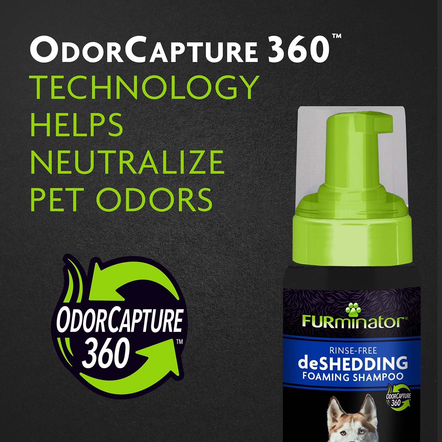 FURminator Rinse Free deShedding Foaming Shampoo For Dogs 8.5 Fluid Ounces Helps Reduce Excess Shedding And Refreshes Between Baths FURminator